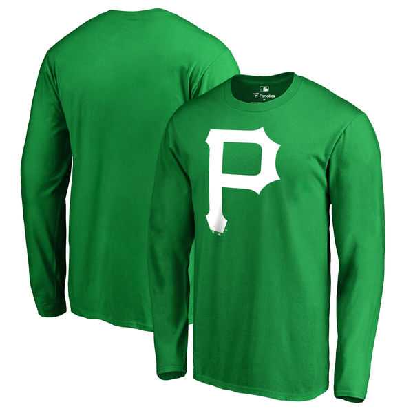 Men's Pittsburgh Pirates Fanatics Branded Kelly Green St. Patrick's Day White Logo Long Sleeve T-Shirt,We sell and wholesale Men's Pittsburgh Pirates Fanatics Branded Kelly Green St. Patrick's Day White Logo Long Sleeve T-Shirt on line form chian!